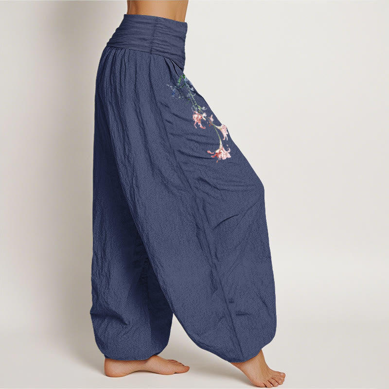 Breathable Cotton Botanical Mindful Movement Harem Pants