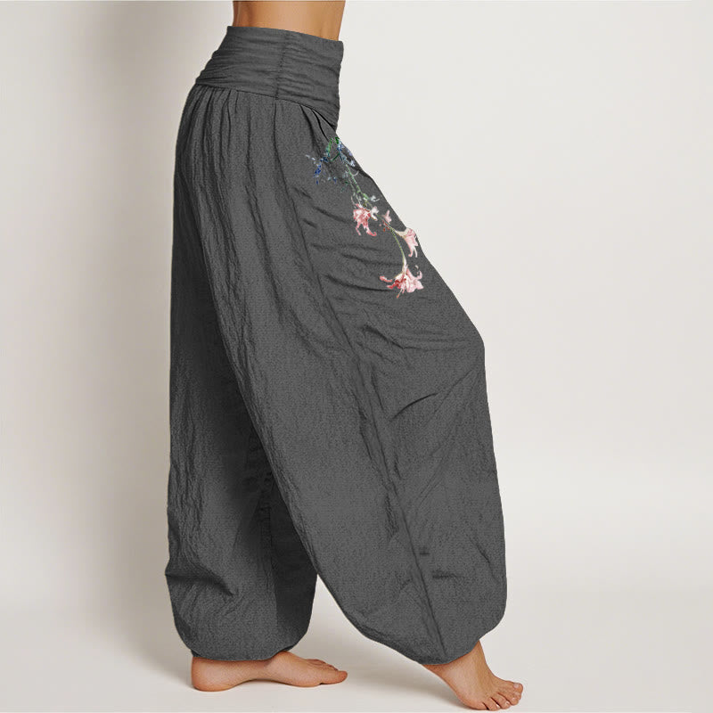 Breathable Cotton Botanical Mindful Movement Harem Pants