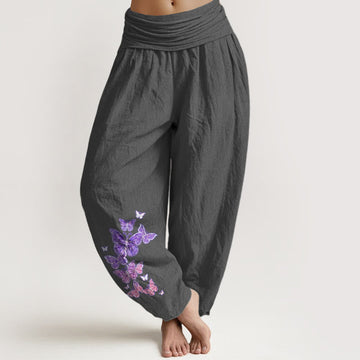 Breathable Cotton Pastel Gradient Meditation Harem Pants