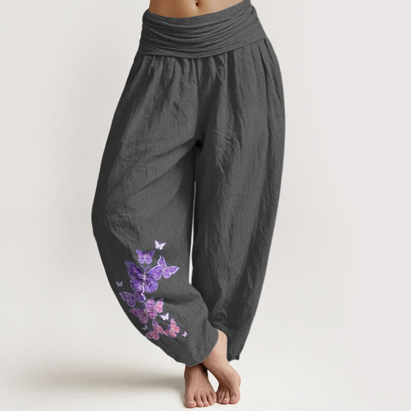 Breathable Cotton Pastel Gradient Meditation Harem Pants