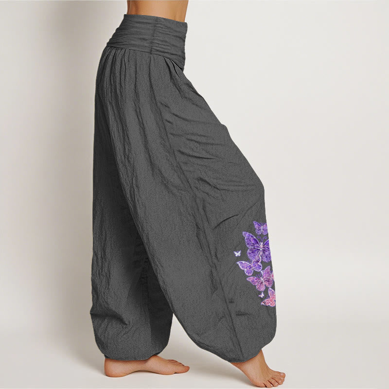 Breathable Cotton Pastel Gradient Meditation Harem Pants