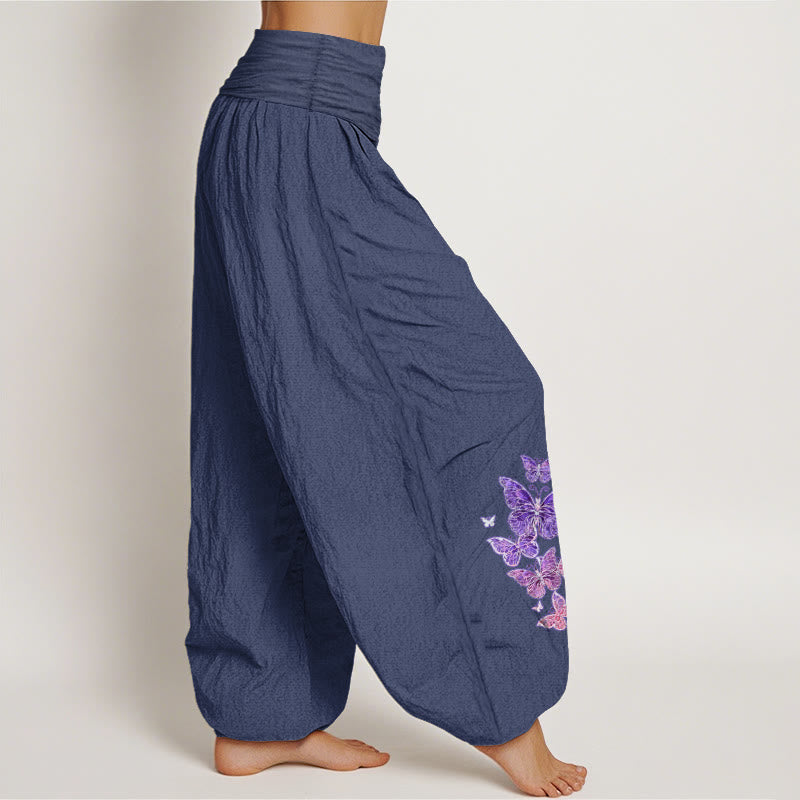 Breathable Cotton Pastel Gradient Meditation Harem Pants
