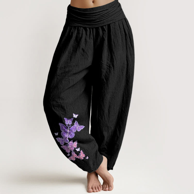 Breathable Cotton Pastel Gradient Meditation Harem Pants