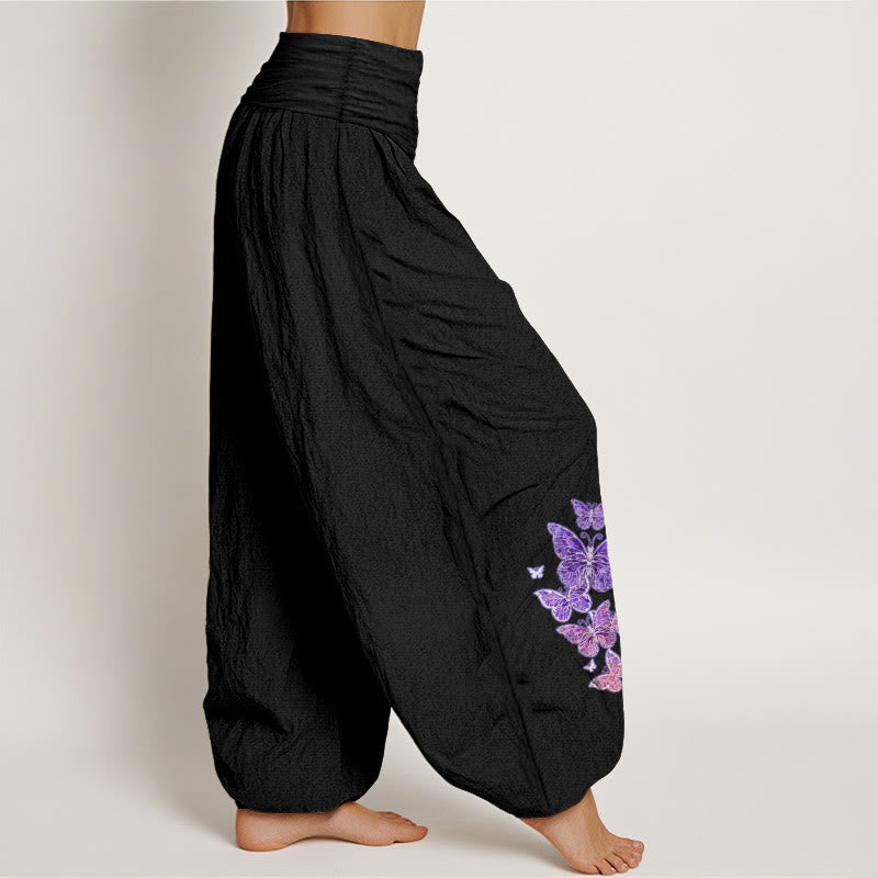 Breathable Cotton Pastel Gradient Meditation Harem Pants