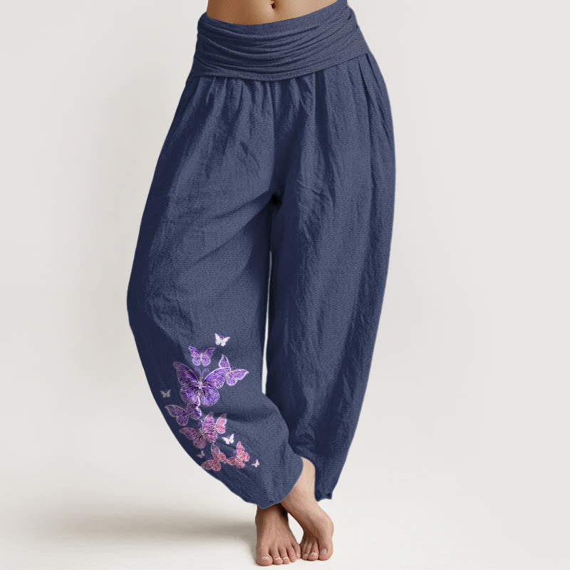 Breathable Cotton Pastel Gradient Meditation Harem Pants