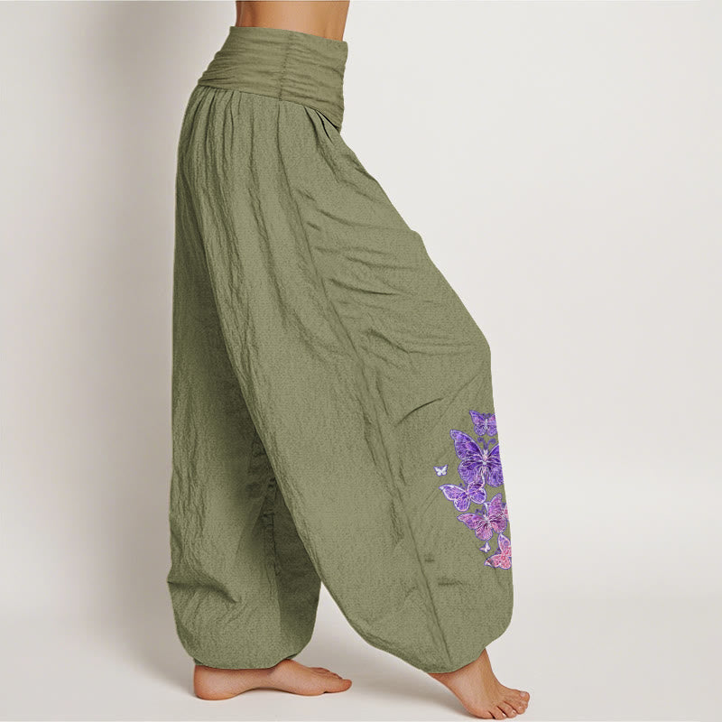Breathable Cotton Pastel Gradient Meditation Harem Pants