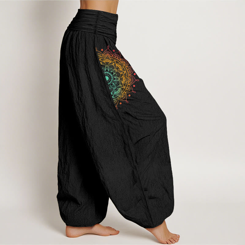Pure Cotton Mandala Print Mindful Movement Harem Pants