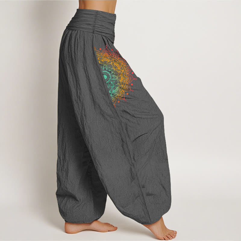 Pure Cotton Mandala Print Mindful Movement Harem Pants