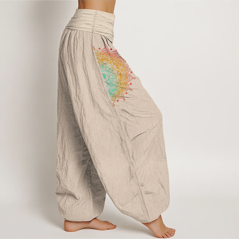 Pure Cotton Mandala Print Mindful Movement Harem Pants