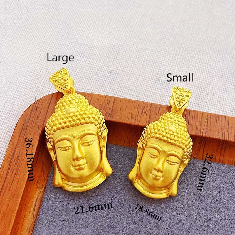 24k Gold Plated Brass Buddha Symbol Braided Cord Serenity Necklace Pendant
