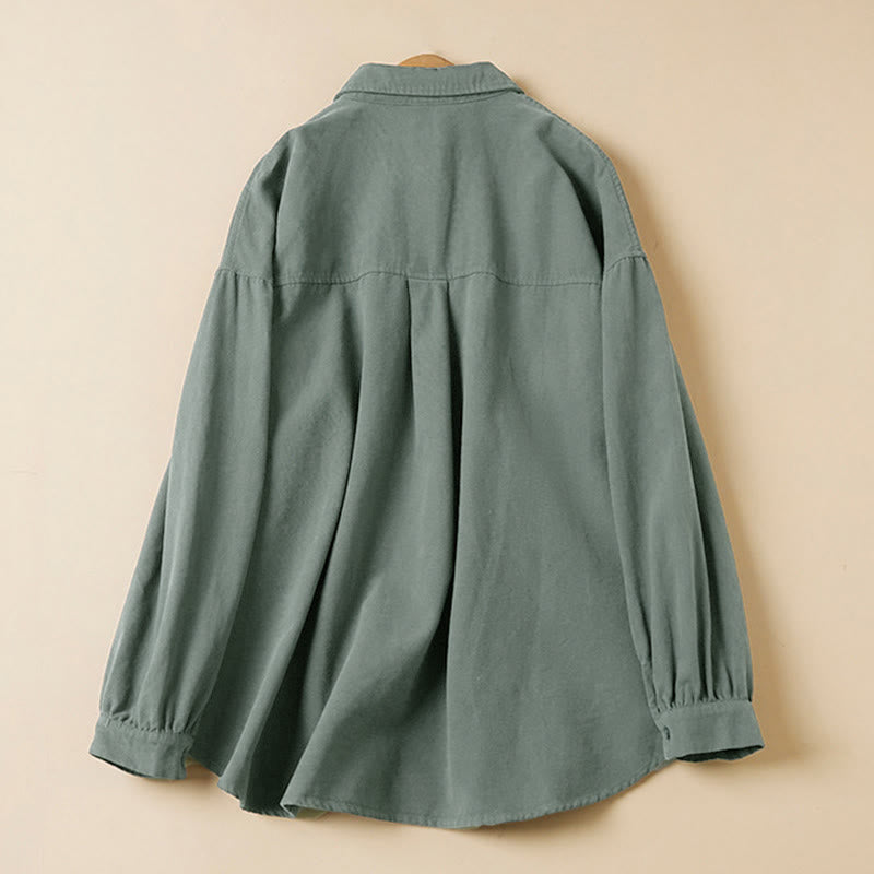 Tactile Cotton Stand-Collar Meditation Shirt