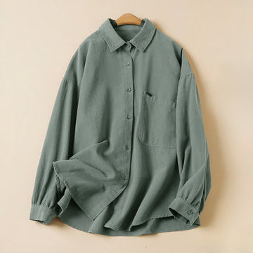 Tactile Cotton Stand-Collar Meditation Shirt
