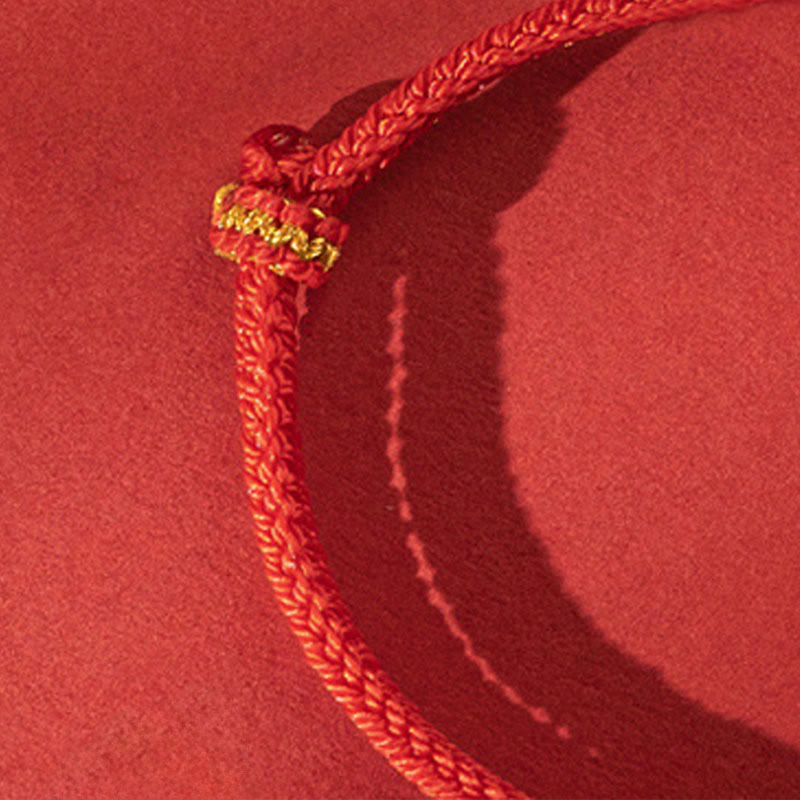 White Chalcedony Peace Buckle Braided Connection Bracelet