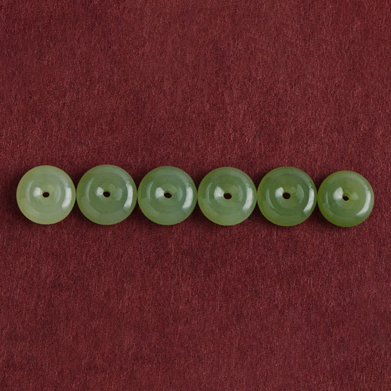 Natural Hetian Jade Ping An Kou Peace Buckle Red String Bracelet & Anklet