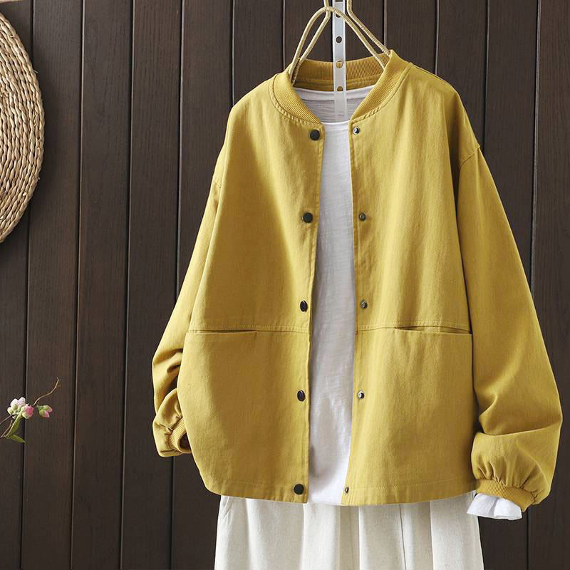 Thick Cotton Stand-Collar Grounding Meditation Jacket