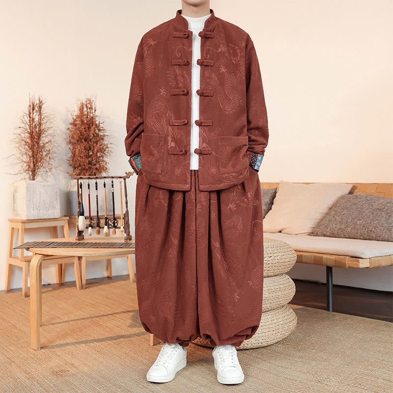 Tactile Cotton Relaxed-Fit Tai Chi and Meditation Set
