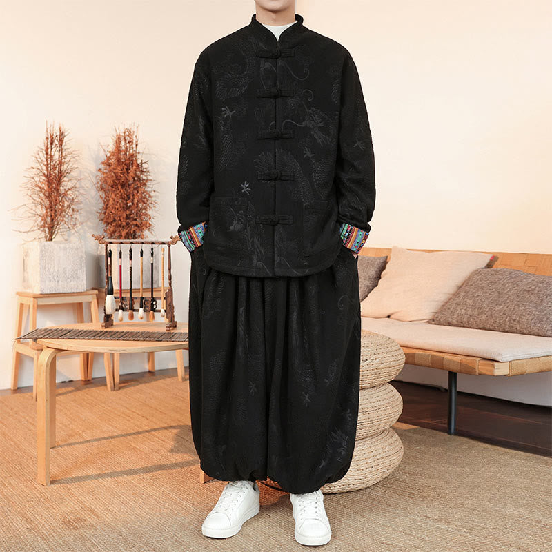 Tactile Cotton Relaxed-Fit Tai Chi and Meditation Set
