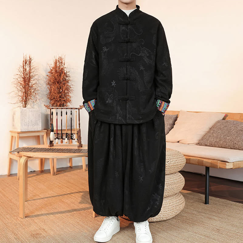 Tactile Cotton Relaxed-Fit Tai Chi and Meditation Set