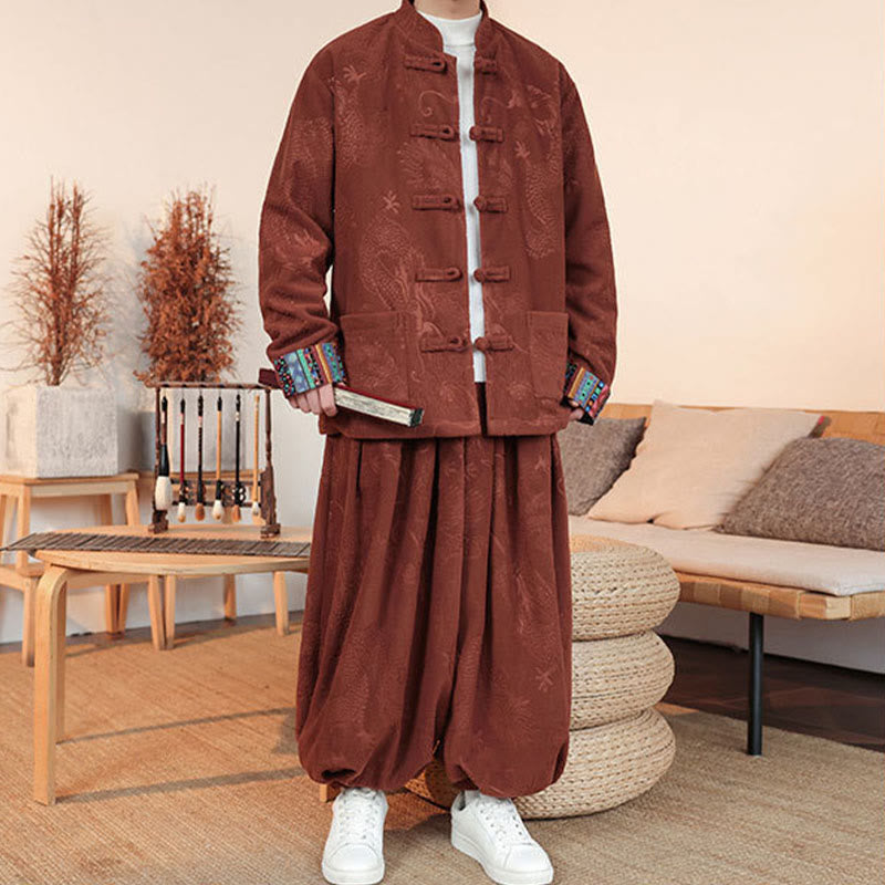 Tactile Cotton Relaxed-Fit Tai Chi and Meditation Set