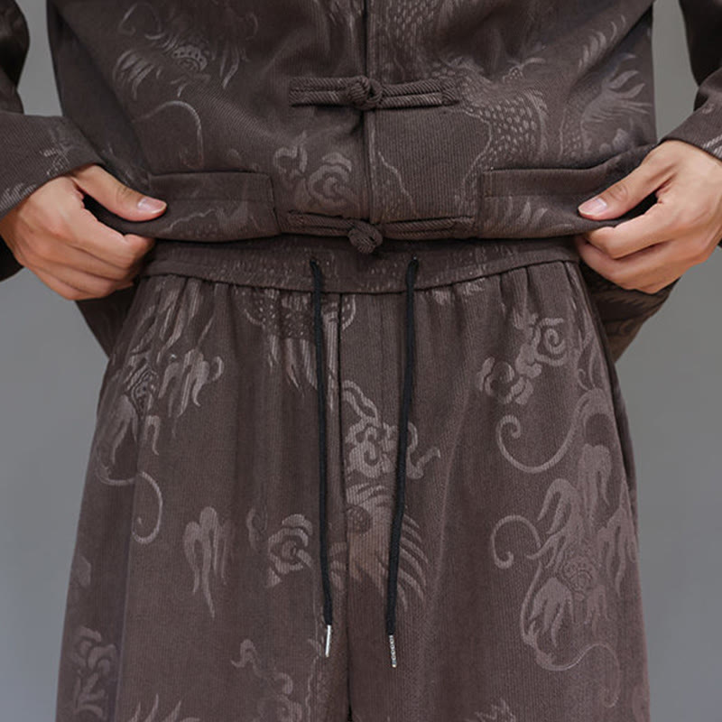 Cotton Corduroy Frog-Button Tang Suit Meditation Set