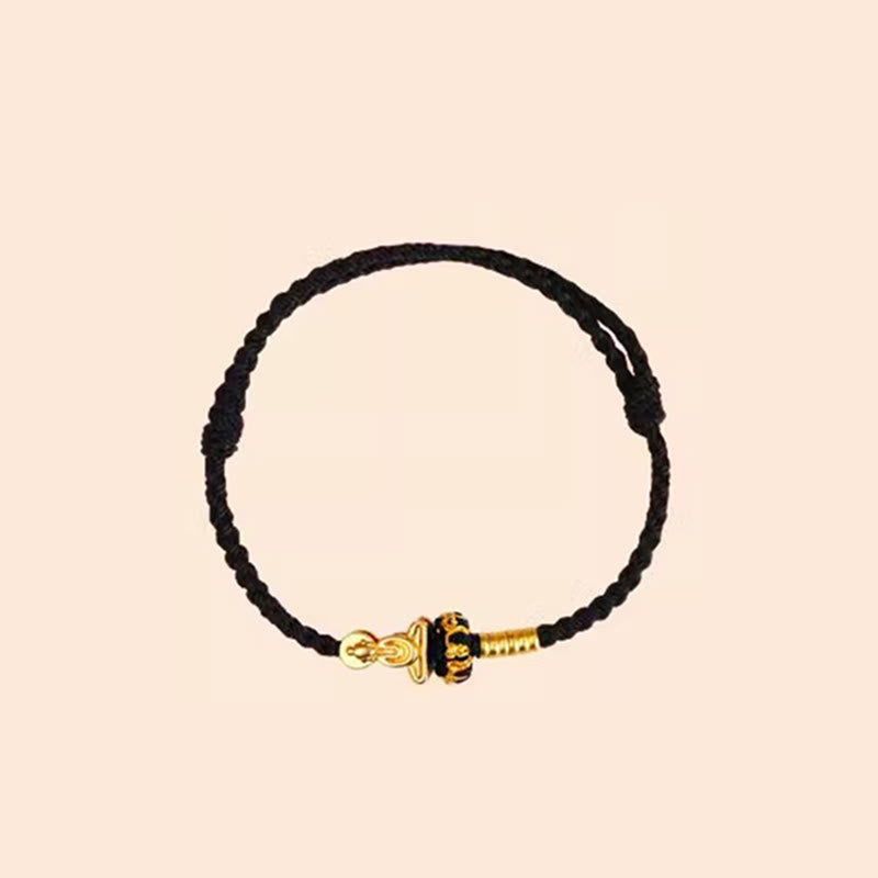 Formless Buddha Endless Knot Copper Braided Red String Bracelet