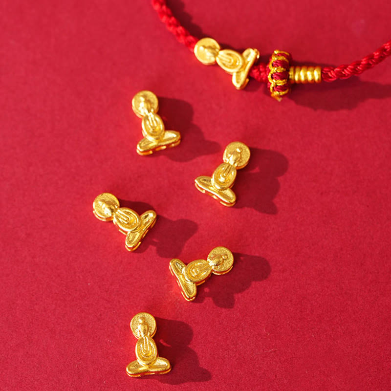 Formless Buddha Endless Knot Copper Braided Red String Bracelet