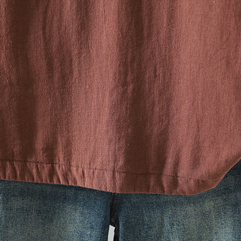 Vintage Winter Frog-Button Cotton Long Sleeve Women's Thermal Jacket