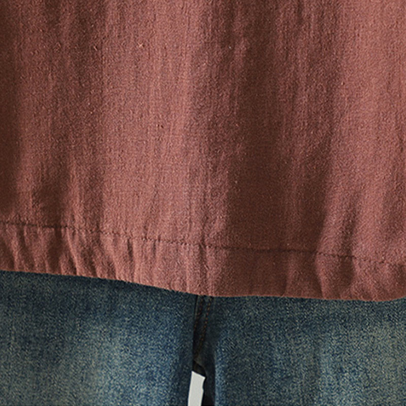 Vintage Winter Frog-Button Cotton Long Sleeve Women's Thermal Jacket