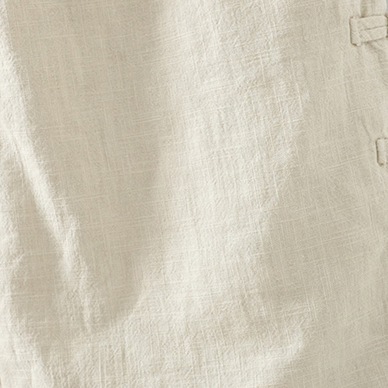 Winter Elastic Waist Frog-Button Design Cotton Thermal Women's Straight Leg Pants With Pockets