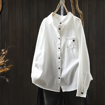 Lightweight Cotton Stand Collar Mindful Meditation Shirt