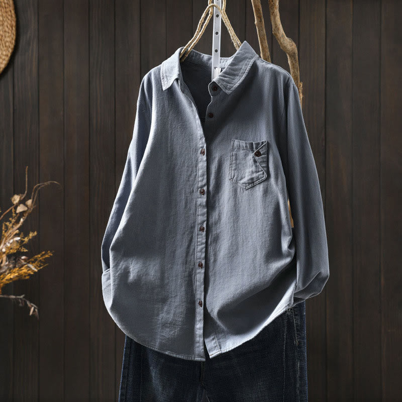 Lightweight Cotton Stand Collar Mindful Meditation Shirt
