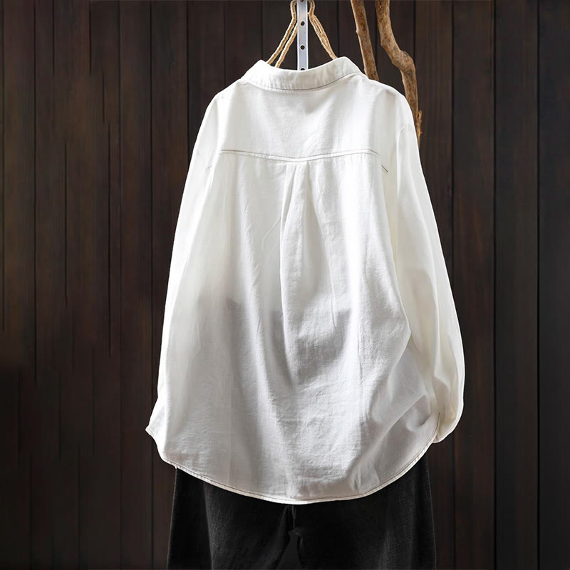 Lightweight Cotton Stand Collar Mindful Meditation Shirt
