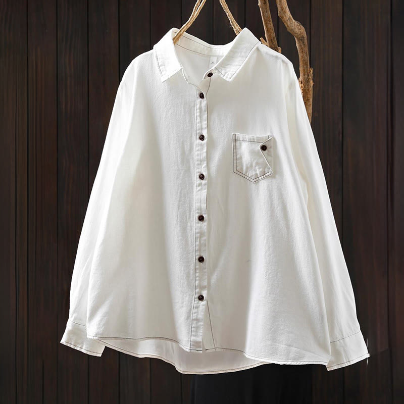 Lightweight Cotton Stand Collar Mindful Meditation Shirt
