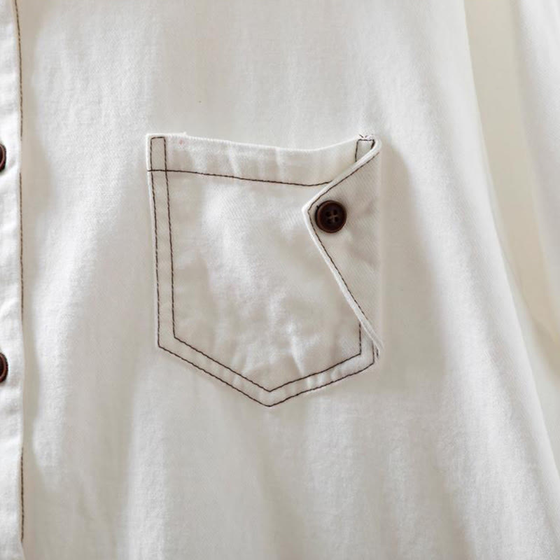 Lightweight Cotton Stand Collar Mindful Meditation Shirt