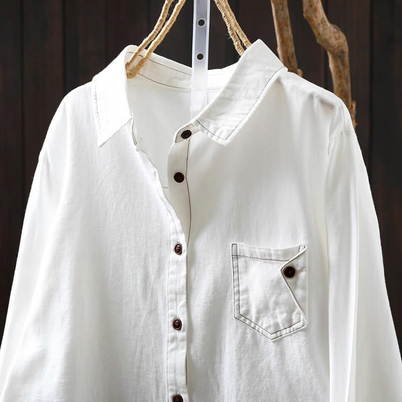 Lightweight Cotton Stand Collar Mindful Meditation Shirt