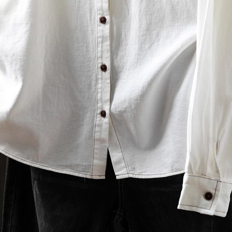 Lightweight Cotton Stand Collar Mindful Meditation Shirt