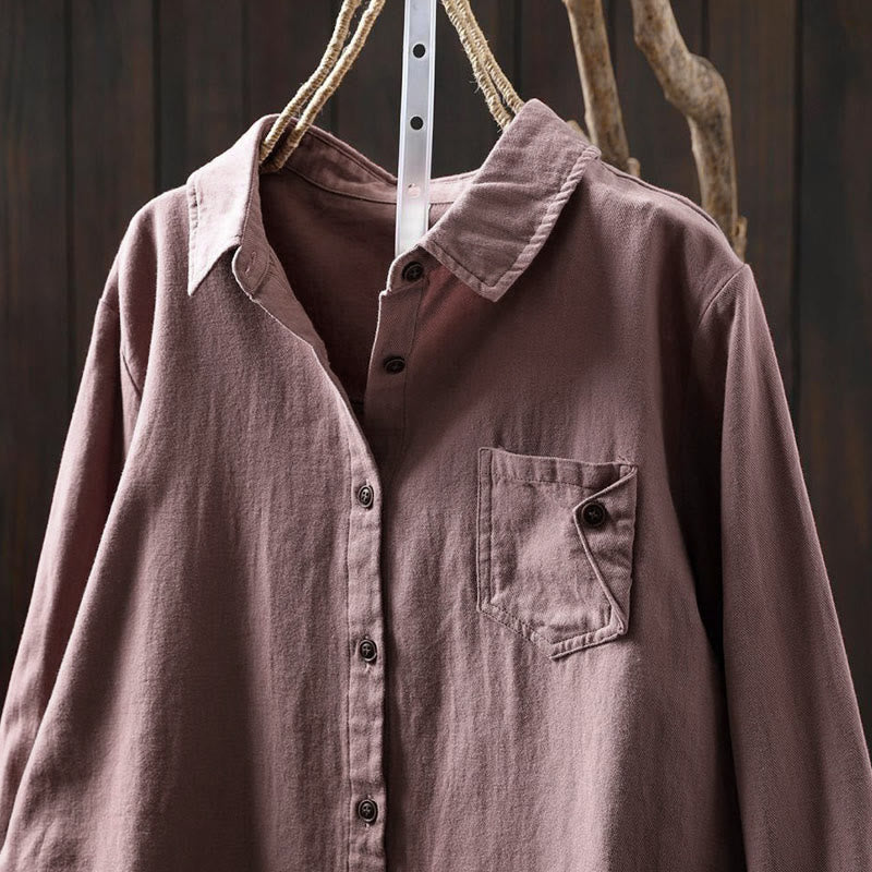 Lightweight Cotton Stand Collar Mindful Meditation Shirt