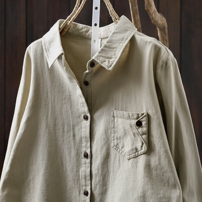 Lightweight Cotton Stand Collar Mindful Meditation Shirt