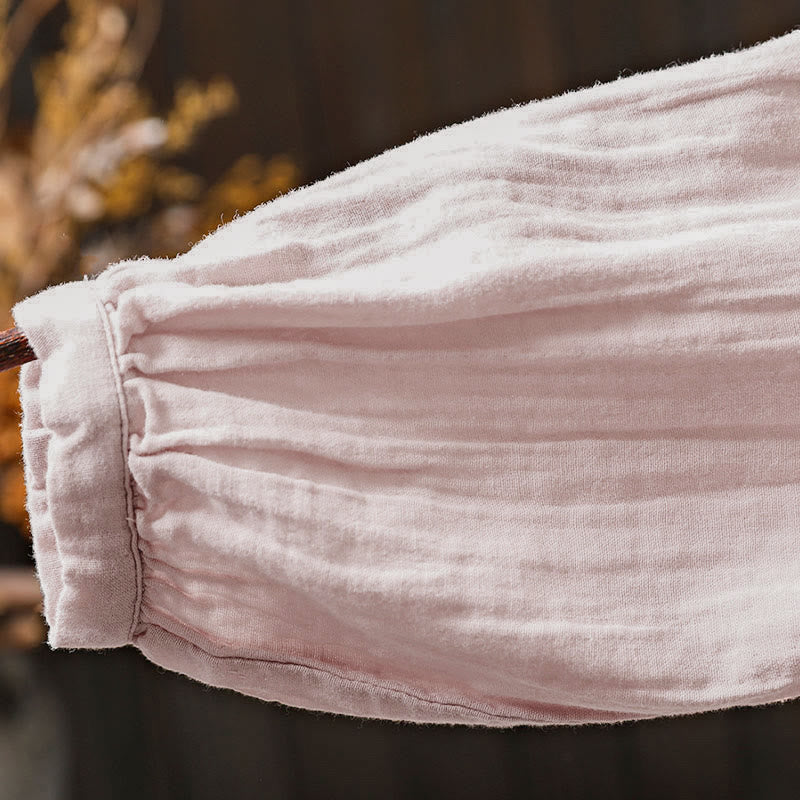 Tactile Cotton Back-Button Mindful Long-Sleeve Shirt