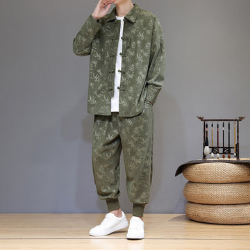 Insulating Cotton Corduroy Men's Meditation and Tai Chi Set