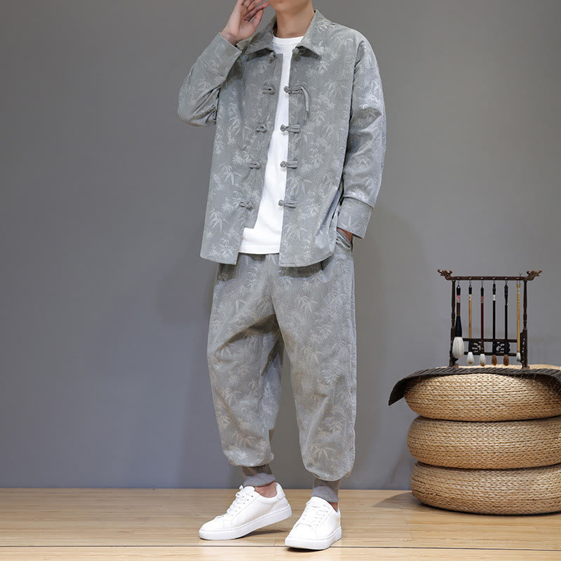 Insulating Cotton Corduroy Men's Meditation and Tai Chi Set