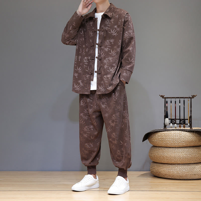 Insulating Cotton Corduroy Men's Meditation and Tai Chi Set