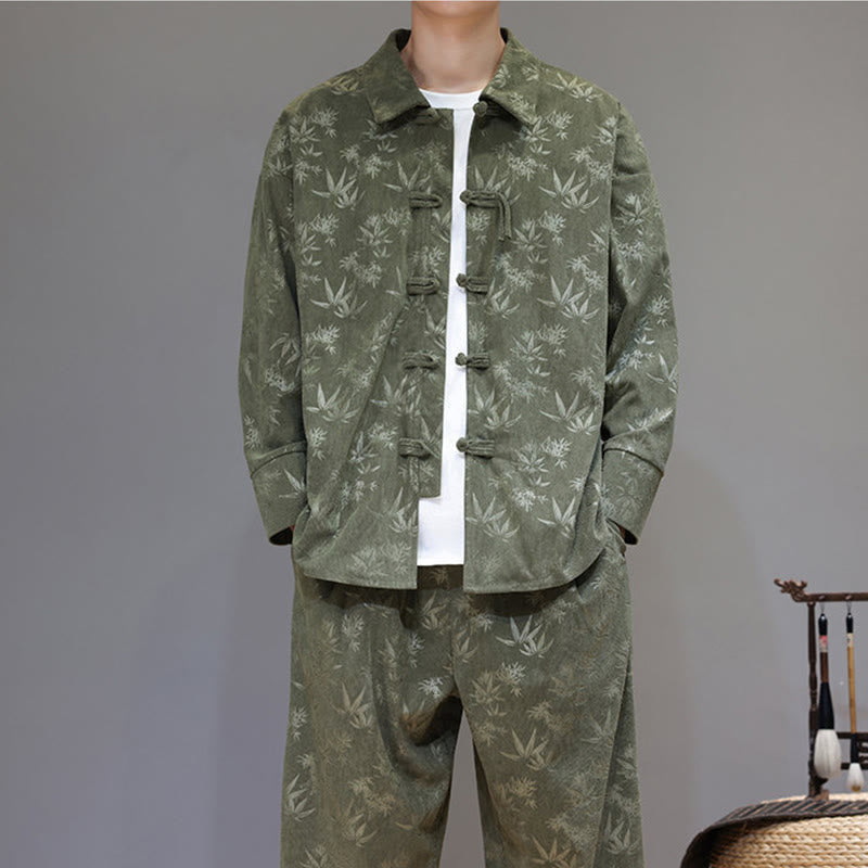 Insulating Cotton Corduroy Men's Meditation and Tai Chi Set