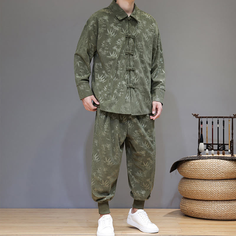 Insulating Cotton Corduroy Men's Meditation and Tai Chi Set