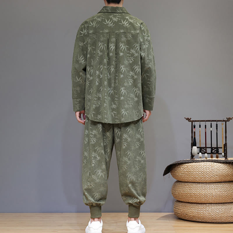 Insulating Cotton Corduroy Men's Meditation and Tai Chi Set