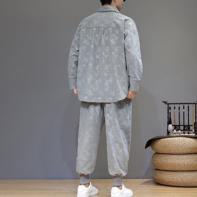 Insulating Cotton Corduroy Men's Meditation and Tai Chi Set