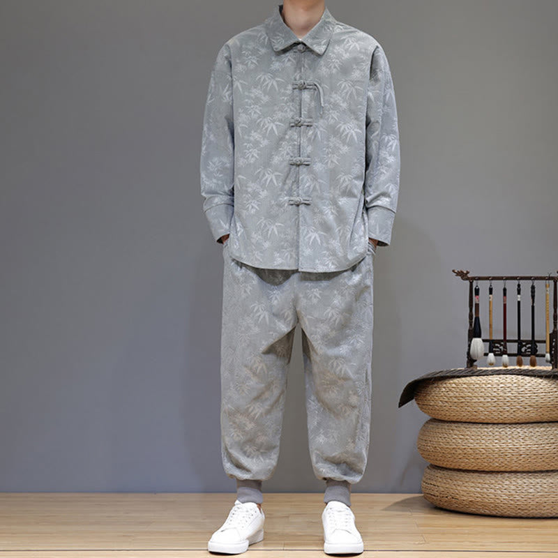 Insulating Cotton Corduroy Men's Meditation and Tai Chi Set