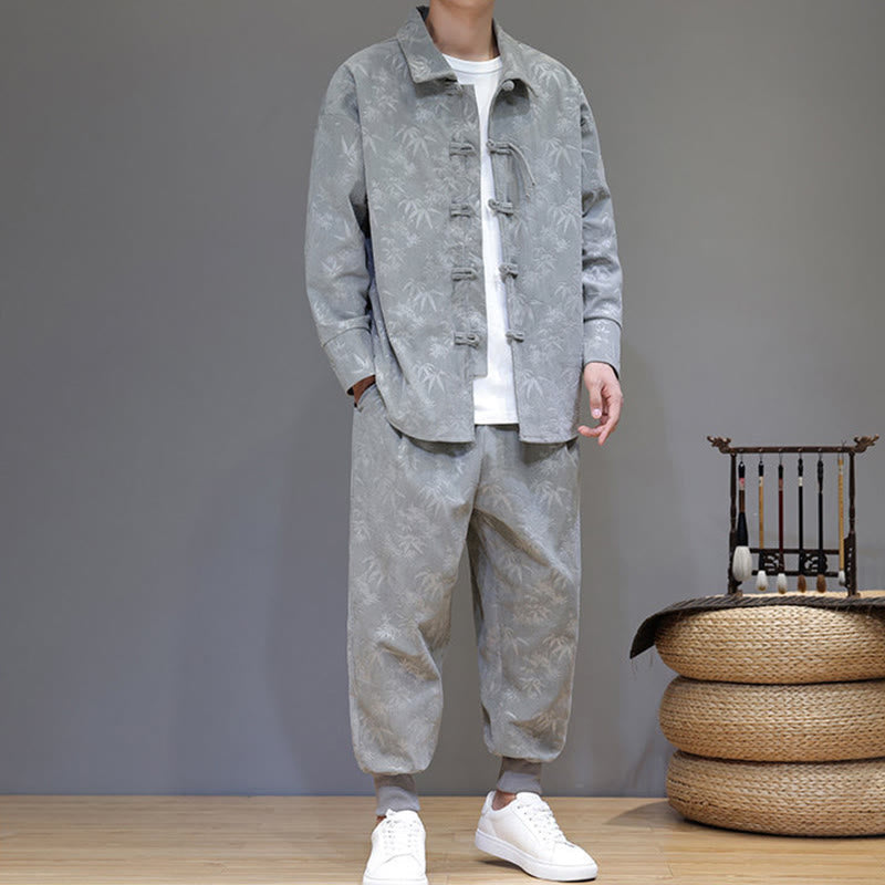 Insulating Cotton Corduroy Men's Meditation and Tai Chi Set