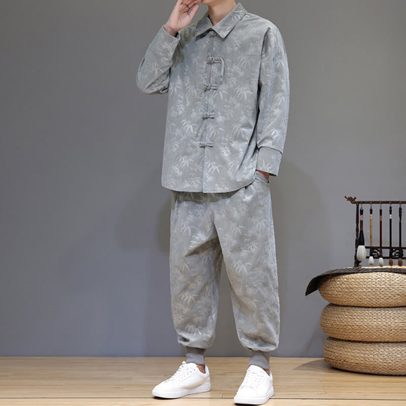 Insulating Cotton Corduroy Men's Meditation and Tai Chi Set