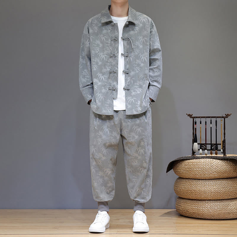 Insulating Cotton Corduroy Men's Meditation and Tai Chi Set